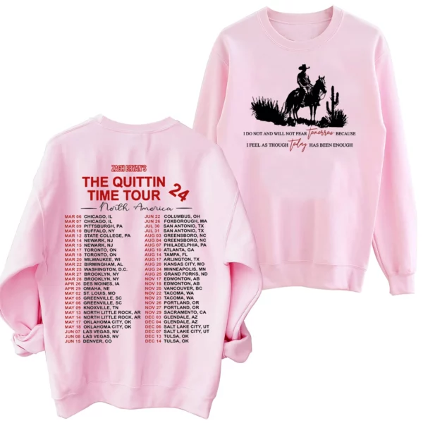 The Quittin Time Tour 2024 Crewneck Oversized Sweatshirt