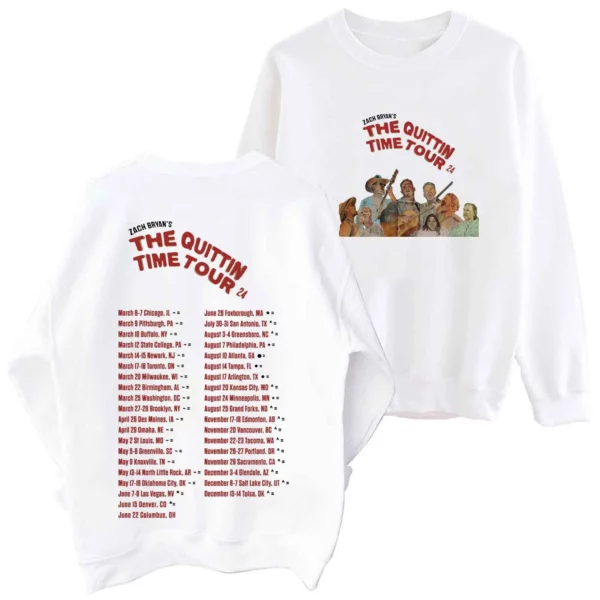 The Quittin Time Tour 2024 Zach Bryan O-Neck Long Sleeve